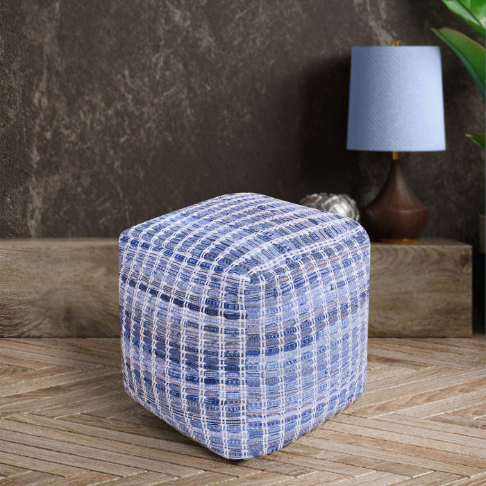 LEHOVO POUF - DENIM/ WOOL