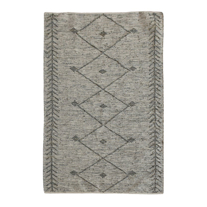 Area Rug, Bedroom Rug, Living Room Rug, Living Area Rug, Indian Rug, Office Carpet, Office Rug, Shop Rug Online, Leather, Taupe, Pitloom, Flat Weave, Geometrical