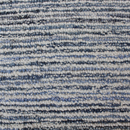 Area Rug, Bedroom Rug, Living Room Rug, Living Area Rug, Indian Rug, Office Carpet, Office Rug, Shop Rug Online, Denim, Wool, Natural White, Blue, Hand tufted, All Loop, trippy