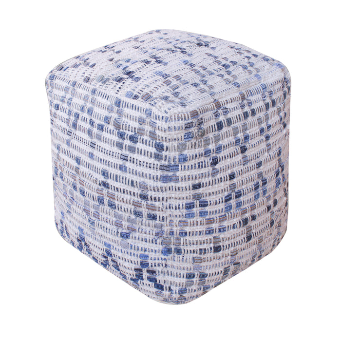 LESHKO POUF - DENIM/ WOOL
