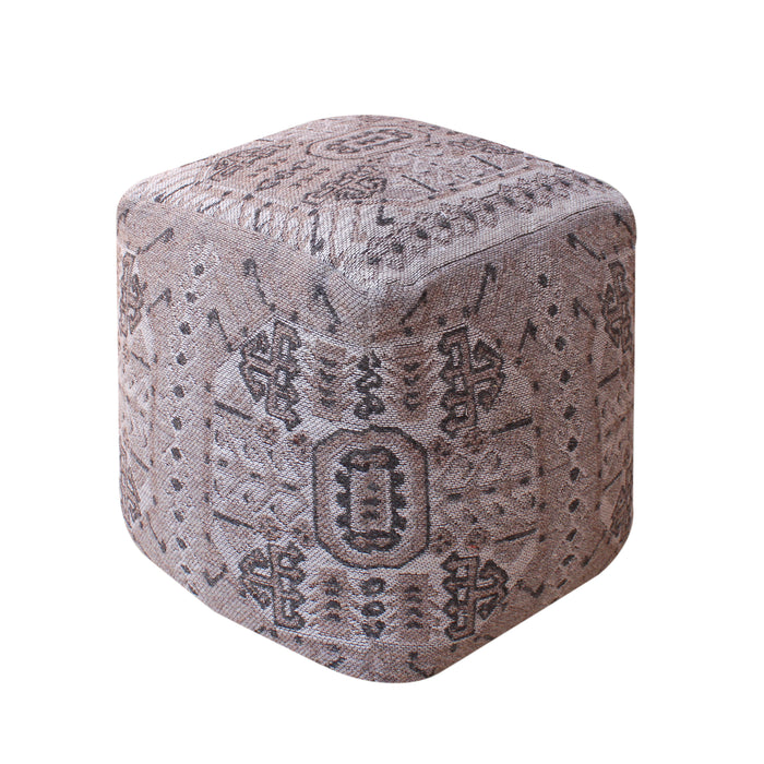 LESHTEN-II POUF - WOOL POLYESTER BLEND