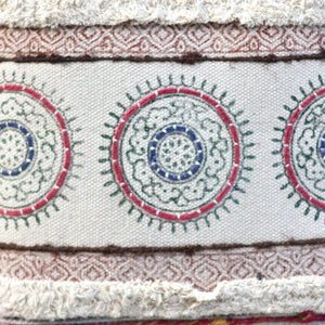 Levice Pillow, Cotton, Printed, Polyester, Natural White, Multi, Pitloom, Flat Weave
