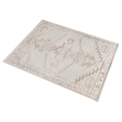 Area Rug, Bedroom Rug, Living Room Rug, Living Area Rug, Indian Rug, Office Carpet, Office Rug, Shop Rug Online, Wool, Natural White, Pitloom, All Cut, tribal 