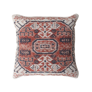 Ligovo Cushion, Cotton, Polyester, Natural White, Multi, Jaquard Durry, Flat Weave