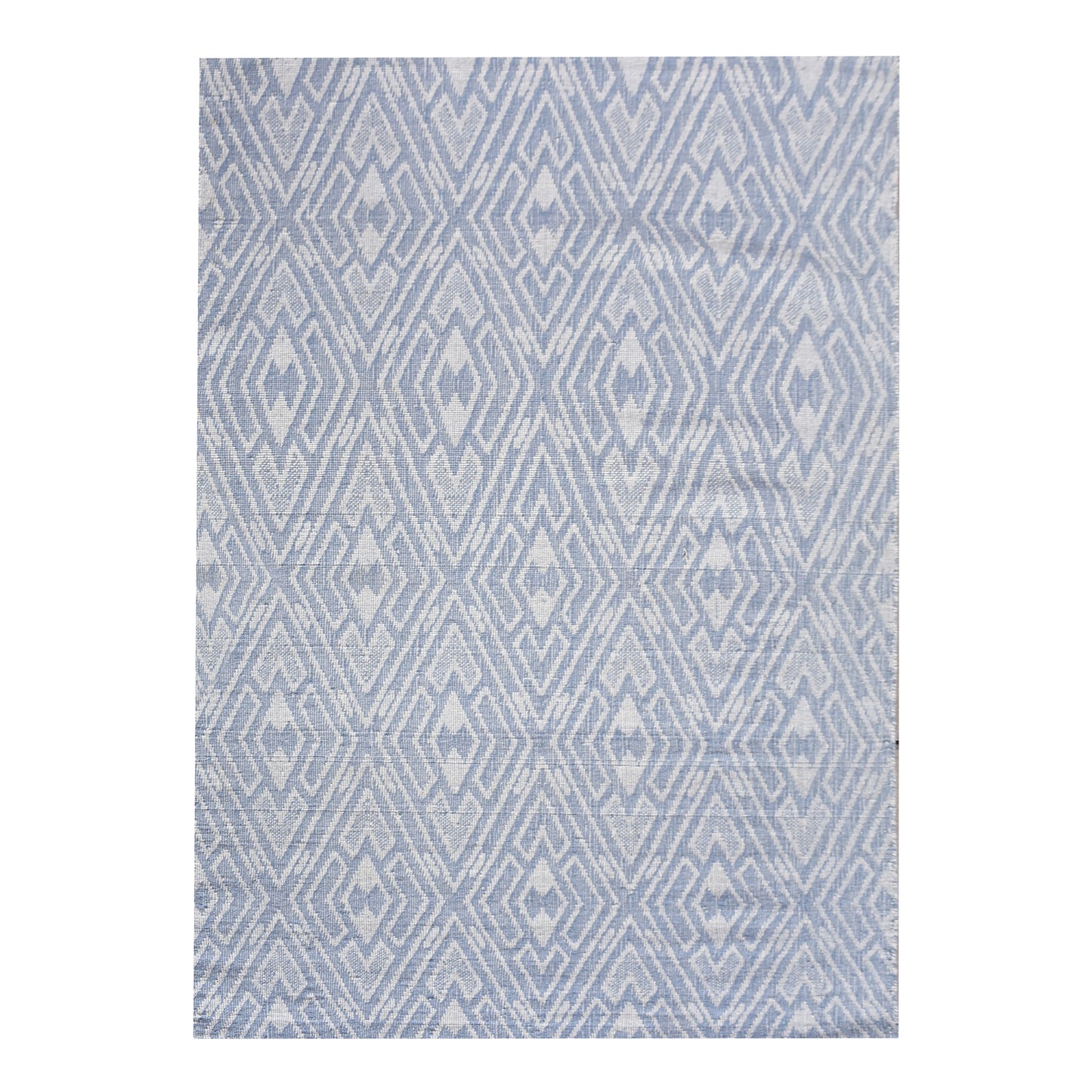 Area Rug, Bedroom Rug, Living Room Rug, Living Area Rug, Indian Rug, Office Carpet, Office Rug, Shop Rug Online, Wool, Natural White, Blue, Jaquard Durry, Flat Weave, Modern