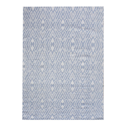 Area Rug, Bedroom Rug, Living Room Rug, Living Area Rug, Indian Rug, Office Carpet, Office Rug, Shop Rug Online, Wool, Natural White, Blue, Jaquard Durry, Flat Weave, Modern