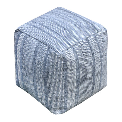 Lodz Pouf, Pet, Grey, Pitloom, Flat Weave 