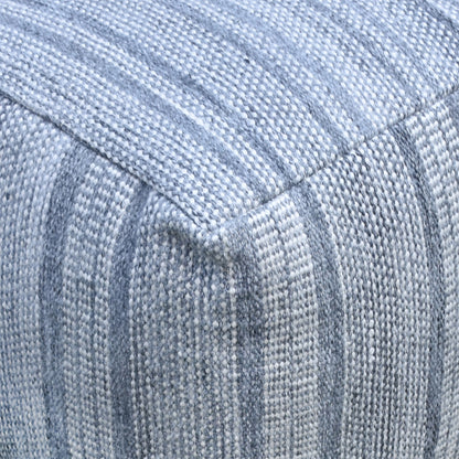 Lodz Pouf, Pet, Grey, Pitloom, Flat Weave 
