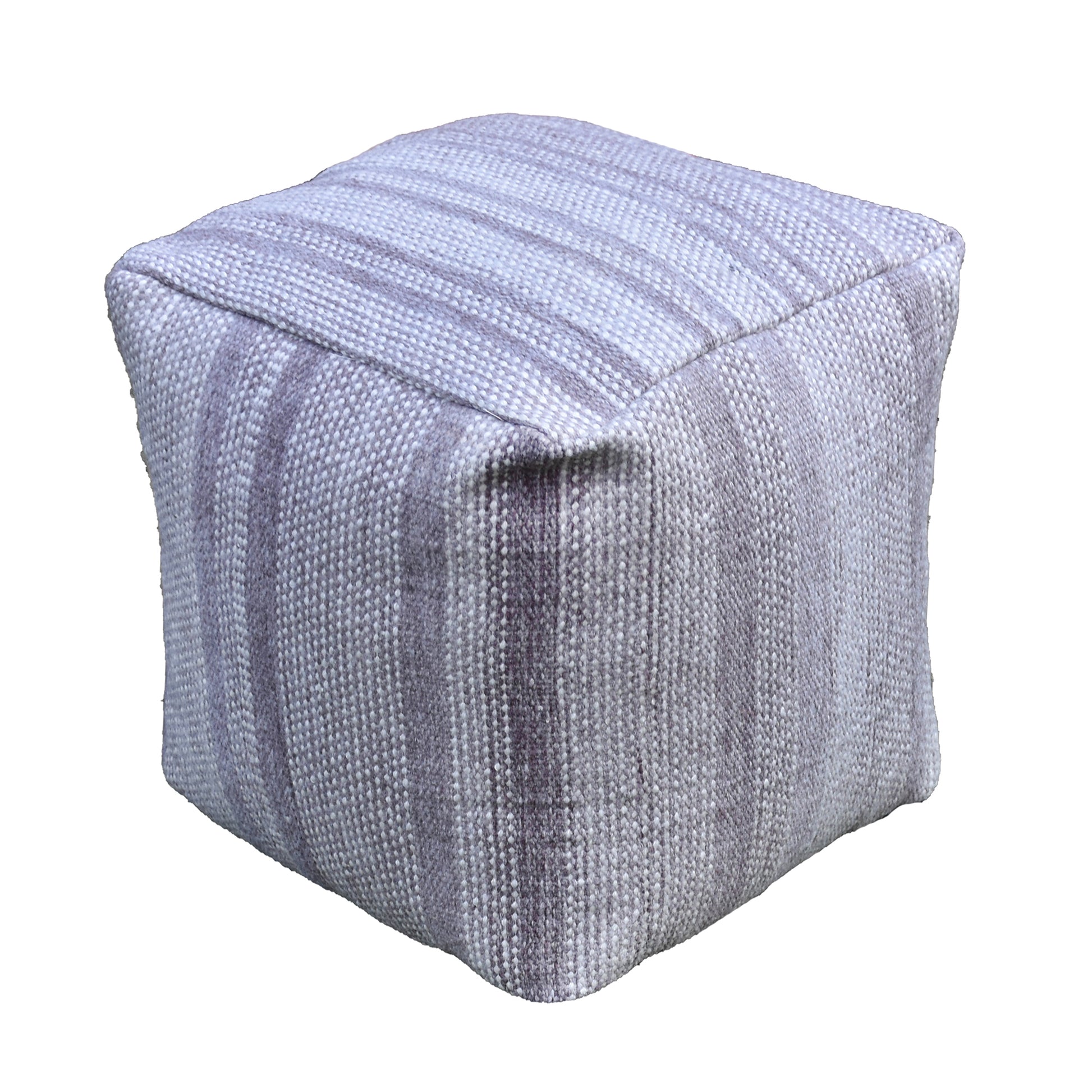 Lodz Pouf, Pet, Taupe, Pitloom, Flat Weave 
