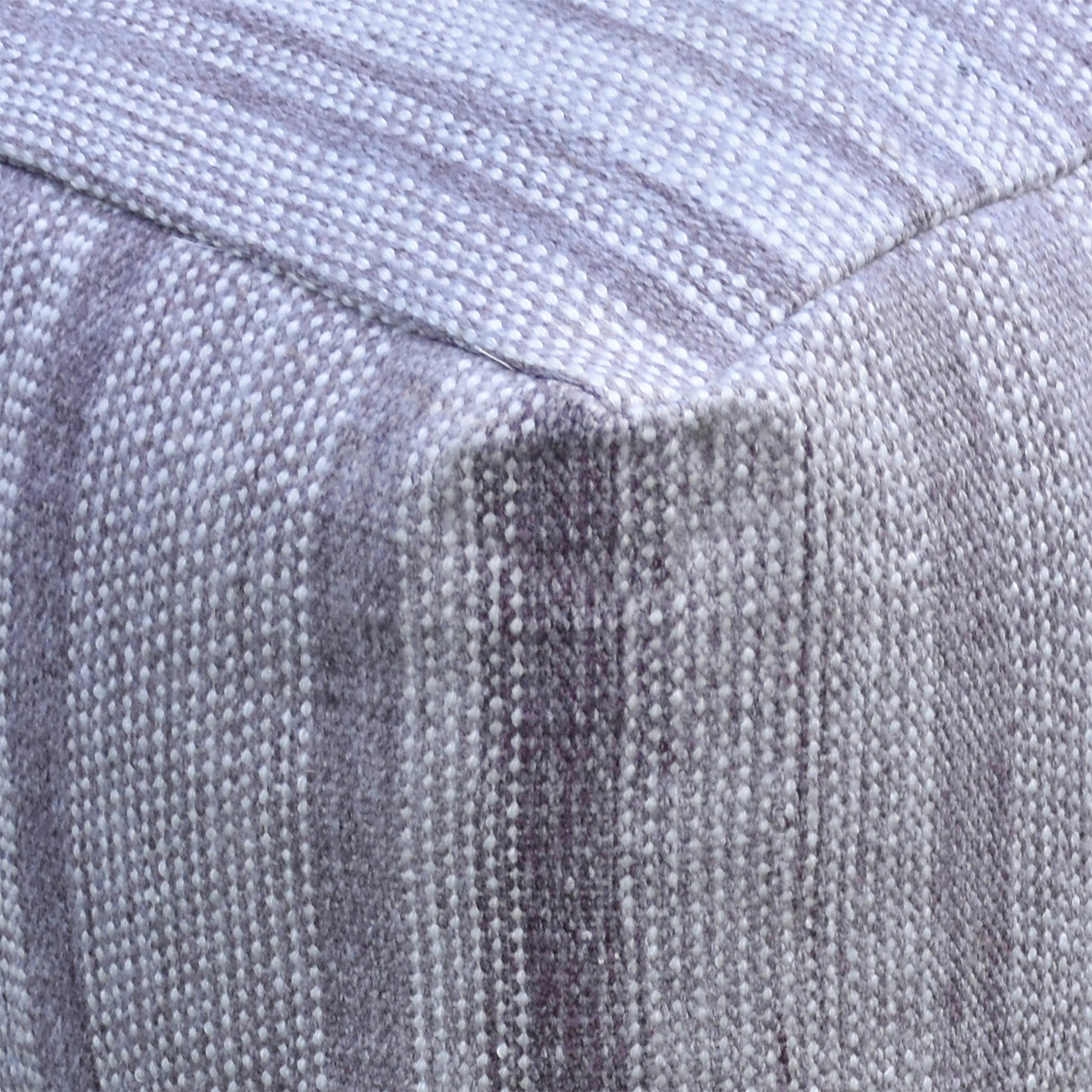 Lodz Pouf, Pet, Taupe, Pitloom, Flat Weave 