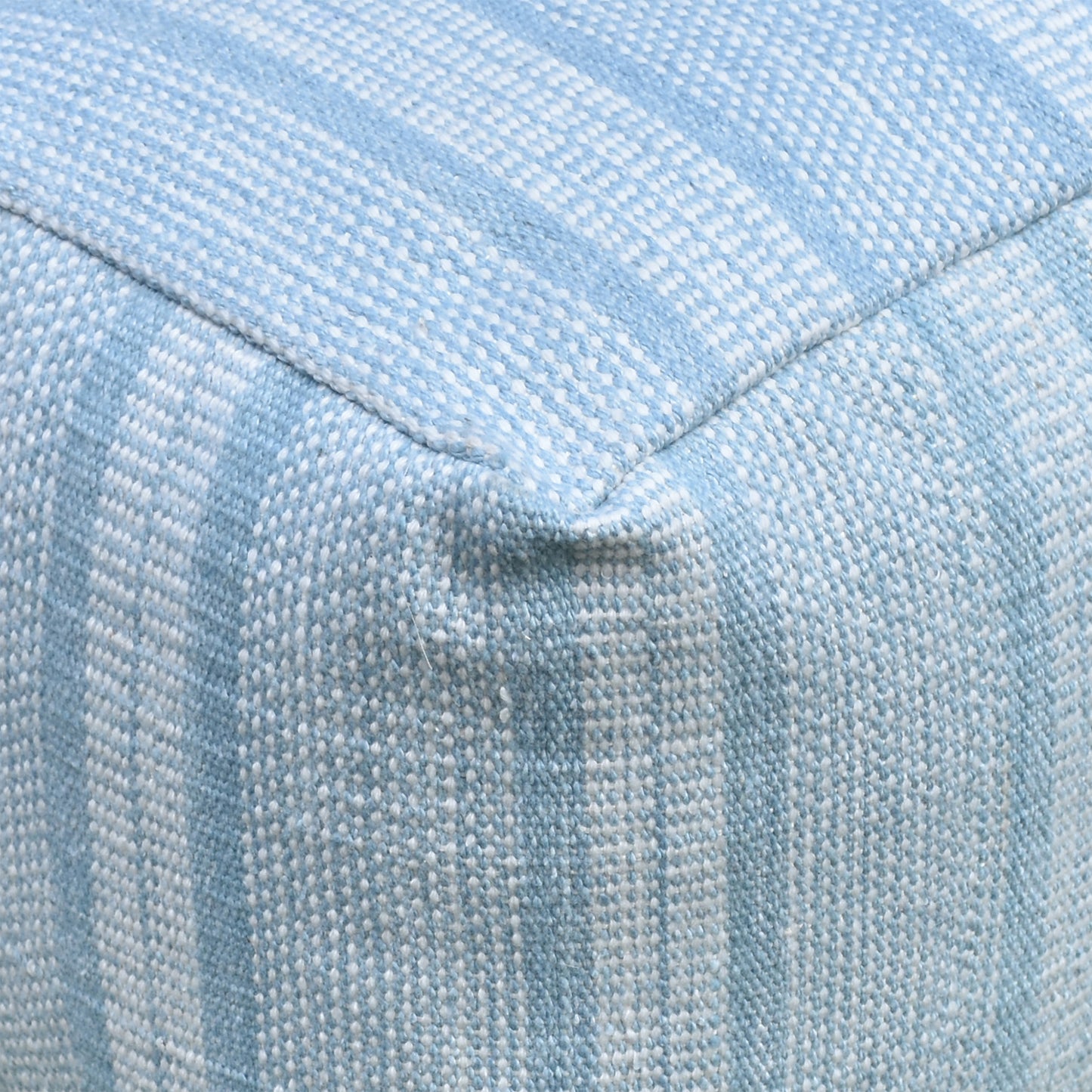 Lodz Pouf, Pet, Aqua, Pitloom, Flat Weave 