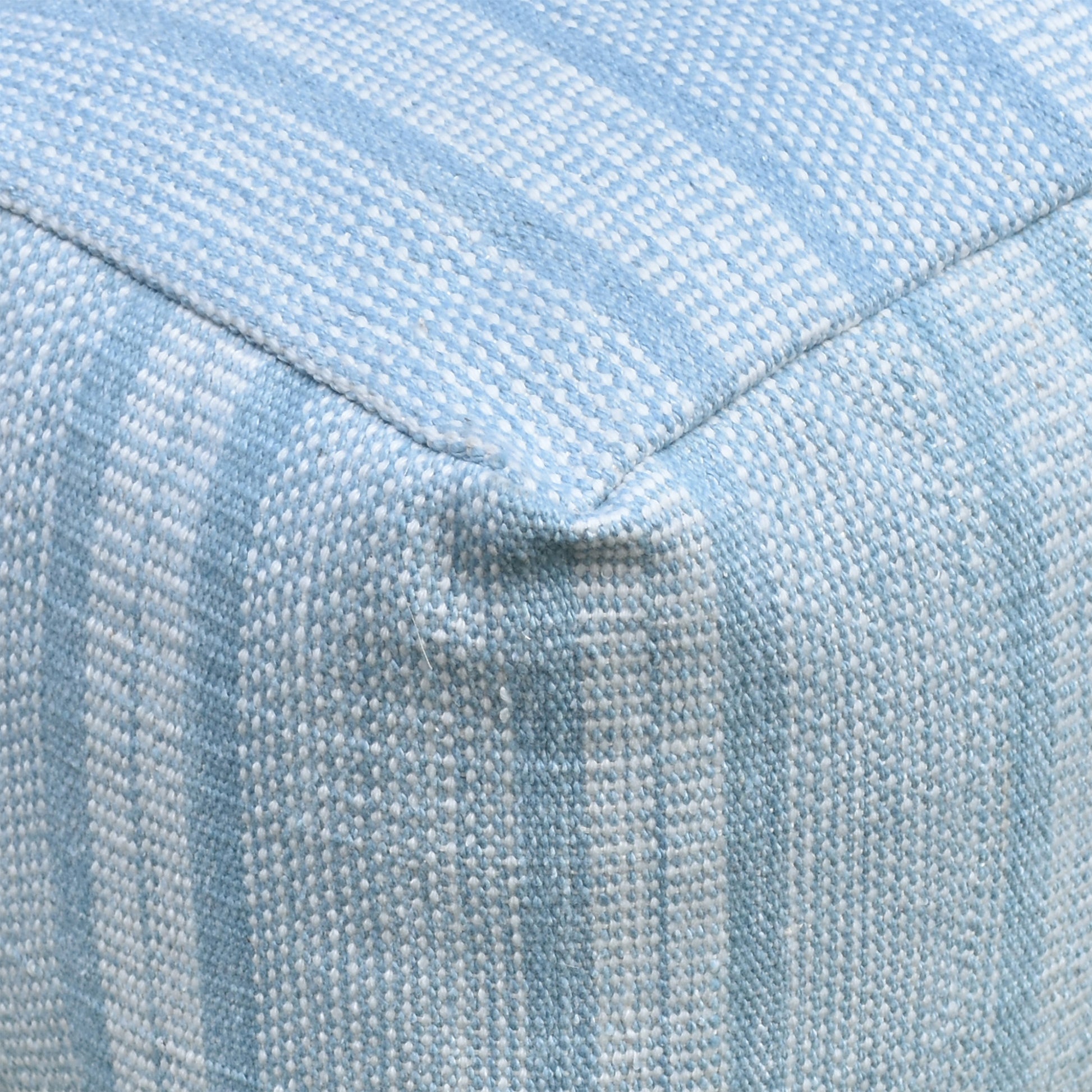 Lodz Pouf, Pet, Aqua, Pitloom, Flat Weave 