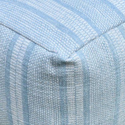 Lodz Pouf, Pet, Aqua, Pitloom, Flat Weave 