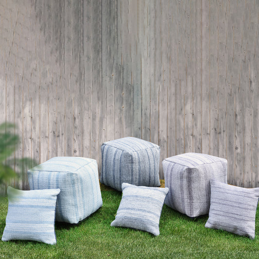 Lodz Pouf, Pet, Pitloom, Flat Weave 