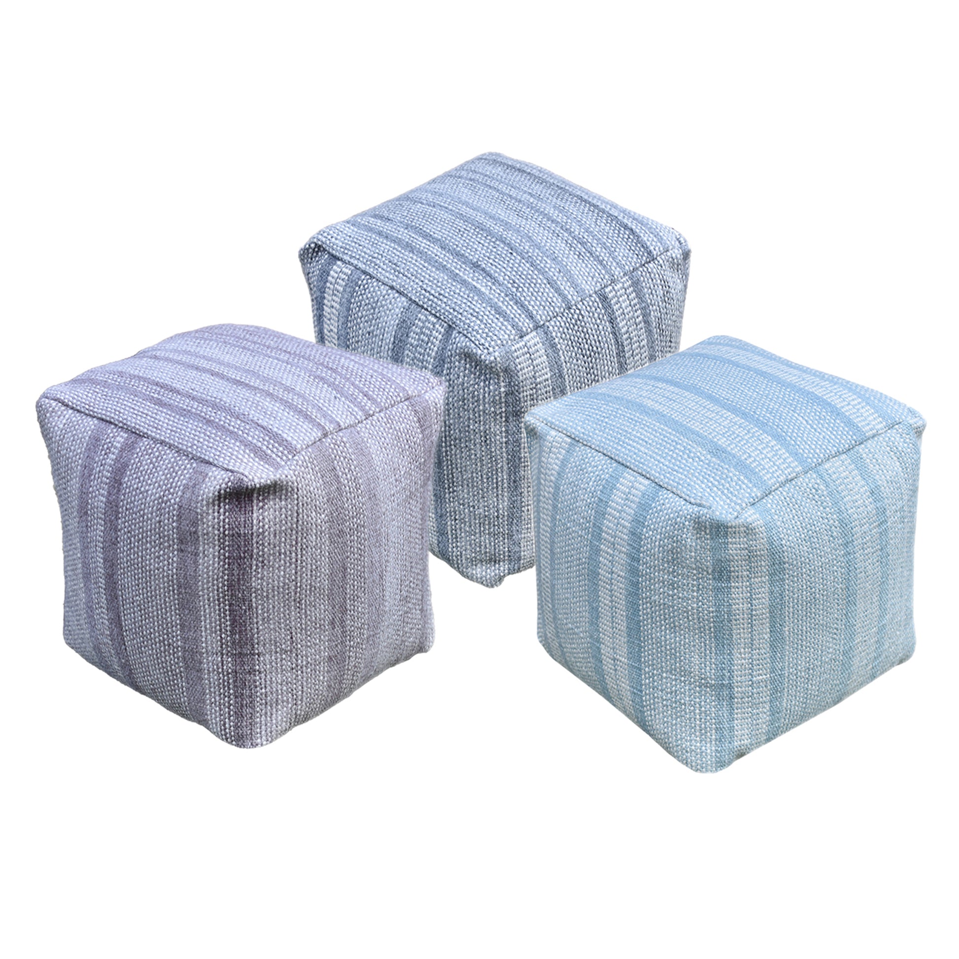 Lodz Pouf, Pet, Pitloom, Flat Weave 