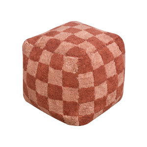 Lufkin Pouf, Cotton, Brown, Bm Sn, All Cut 
