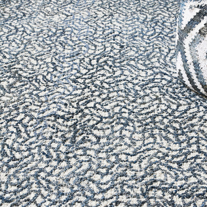 Area Rug, Bedroom Rug, Living Room Rug, Living Area Rug, Indian Rug, Office Carpet, Office Rug, Shop Rug Online, Cotton, Denim, Natural White, Blue, Geometrical