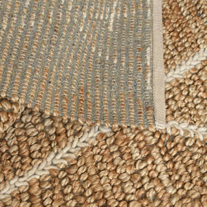 Area Rug, Bedroom Rug, Living Room Rug, Living Area Rug, Indian Rug, Office Carpet, Office Rug, Shop Rug Online, Hemp, Wool, Natural White, Natural, Pitloom, All Loop, Geometrical