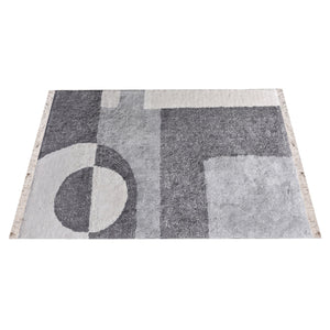 Area Rug, Bedroom Rug, Living Room Rug, Living Area Rug, Indian Rug, Office Carpet, Office Rug, Shop Rug Online, Cotton, Natural White, Grey, Bm Sn, All Cut, abstract