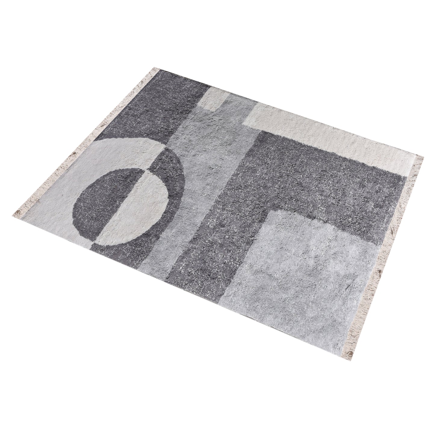 Area Rug, Bedroom Rug, Living Room Rug, Living Area Rug, Indian Rug, Office Carpet, Office Rug, Shop Rug Online, Cotton, Natural White, Grey, Bm Sn, All Cut, abstract