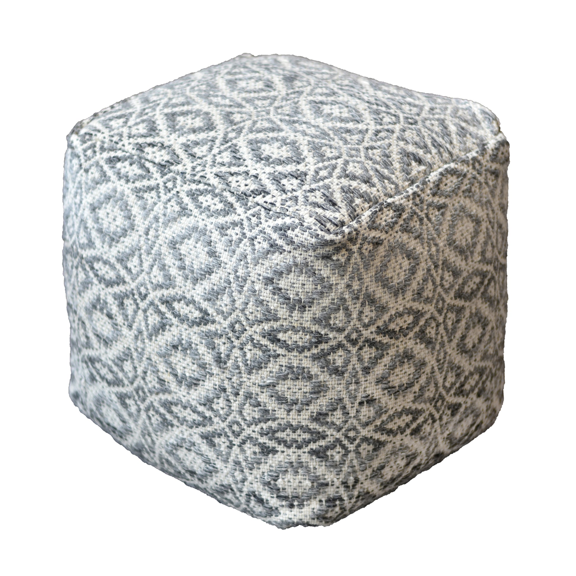 Maderia Pouf, Pet, Grey, PITLOOM / FLAT WEAVE