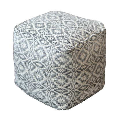 Maderia Pouf, Pet, Grey, PITLOOM / FLAT WEAVE