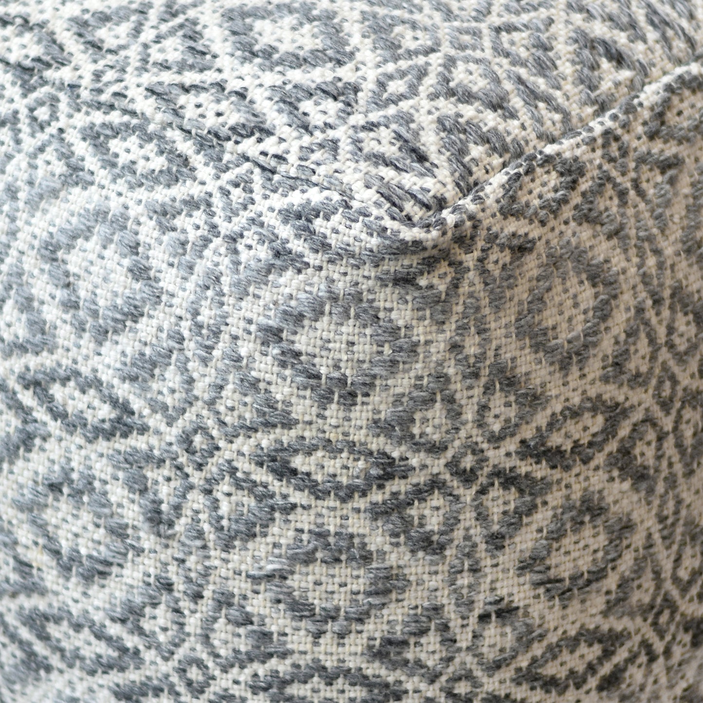 Maderia Pouf, Pet, Grey, PITLOOM / FLAT WEAVE