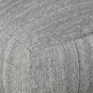 Malar Pouf, Polypropylene, Grey, Jaquard Durry, Flat Weave 