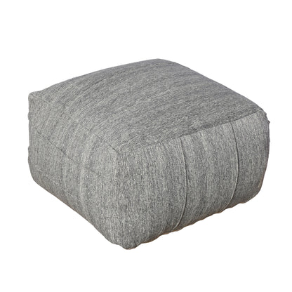 Malar Pouf, Polypropylene, Grey, Jaquard Durry, Flat Weave 