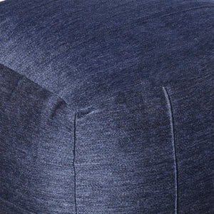Malar Pouf, Polypropylene, Blue, Jaquard Durry, Flat Weave 