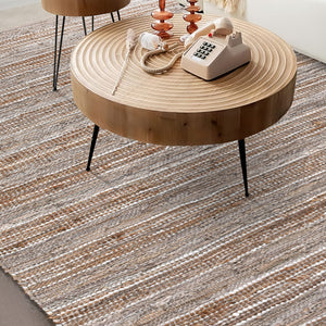 Area Rug, Bedroom Rug, Living Room Rug, Living Area Rug, Indian Rug, Office Carpet, Office Rug, Shop Rug Online, Leather, Jute, Beige, Natural White, Pitloom, Flat Weave, Classic