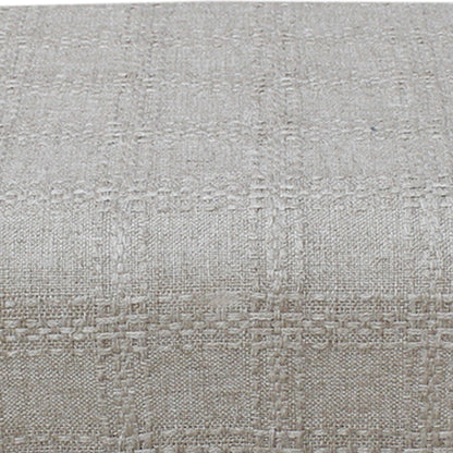 Marsan Bench, Linen, Viscose, Beige, Hand woven, Flat Weave