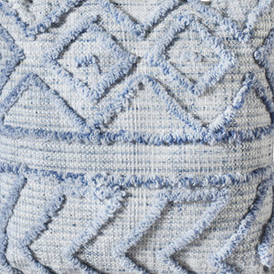 Mena Pillow, Pet, Blue, Hand Woven, All Loop