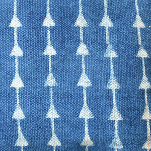 Meriwa Pillow, Cotton, Printed, Blue, Pitloom, Flat Weave