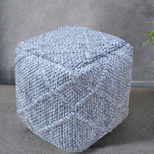 Minya Pouf, Pet, Grey, Pitloom, Flat Weave 