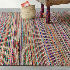 Area Rug, Bedroom Rug, Living Room Rug, Living Area Rug, Indian Rug, Office Carpet, Office Rug, Shop Rug Online, Hemp, Recycled Fabric, Natural, Multi, Hm Stitching, Flat Weave, Traditional