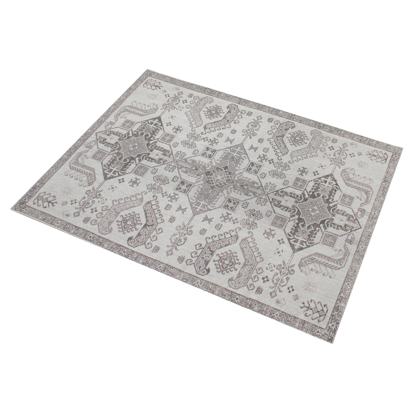 Area Rug, Bedroom Rug, Living Room Rug, Living Area Rug, Indian Rug, Office Carpet, Office Rug, Shop Rug Online, Wool Polyester Blend, Grey, Charcoal, Jaquard Durry, Flat Weave, traditional