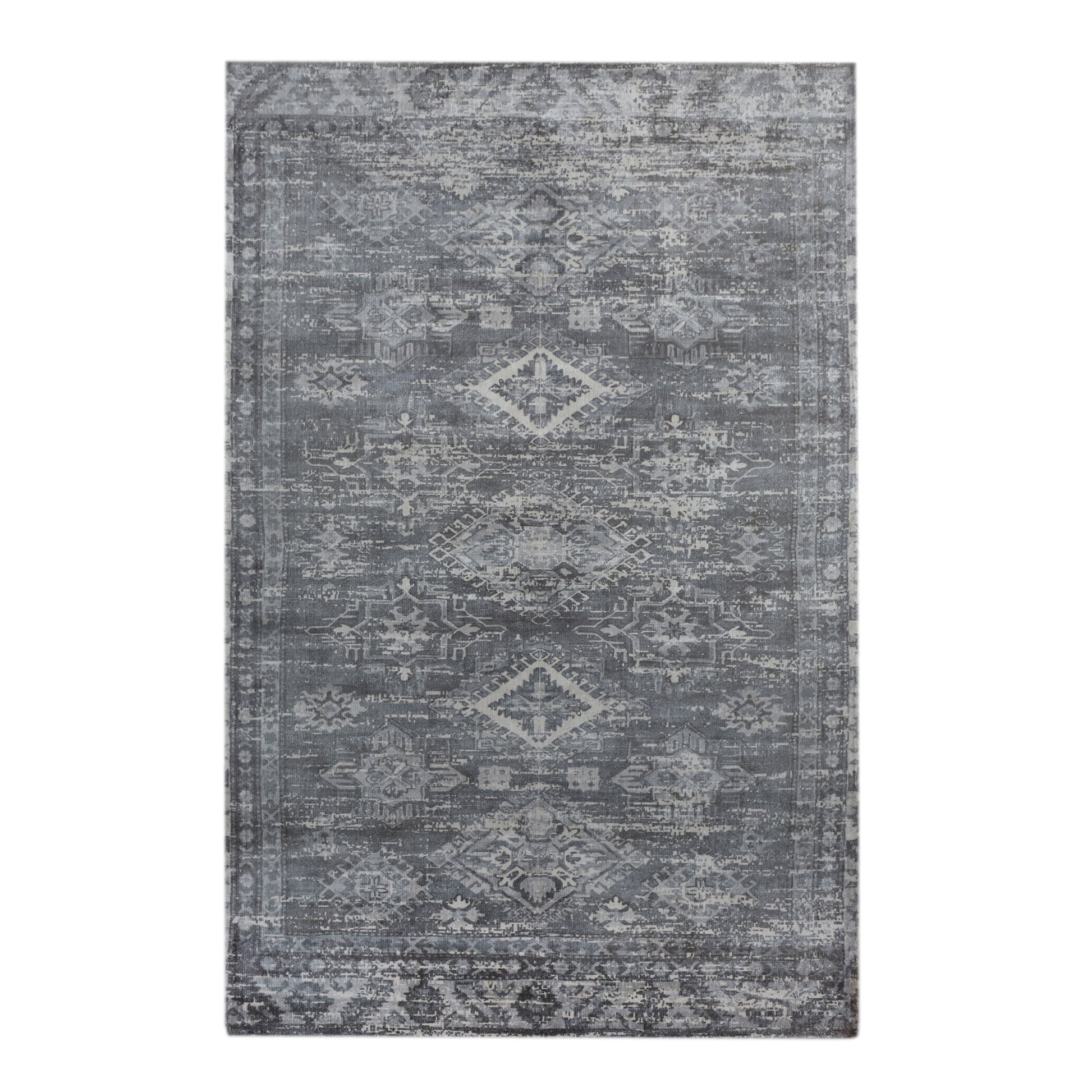 Area Rug, Bedroom Rug, Living Room Rug, Living Area Rug, Indian Rug, Office Carpet, Office Rug, Shop Rug Online, Viscose, Printed, Grey, Hand woven, All Loop, Screen Printed