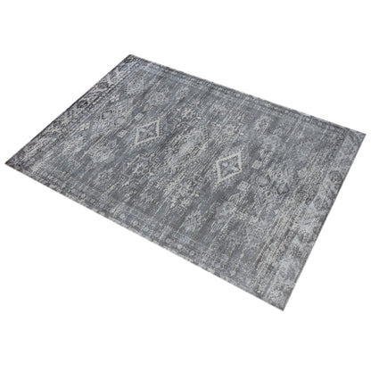 Area Rug, Bedroom Rug, Living Room Rug, Living Area Rug, Indian Rug, Office Carpet, Office Rug, Shop Rug Online, Viscose, Printed, Grey, Hand woven, All Loop, Screen Printed