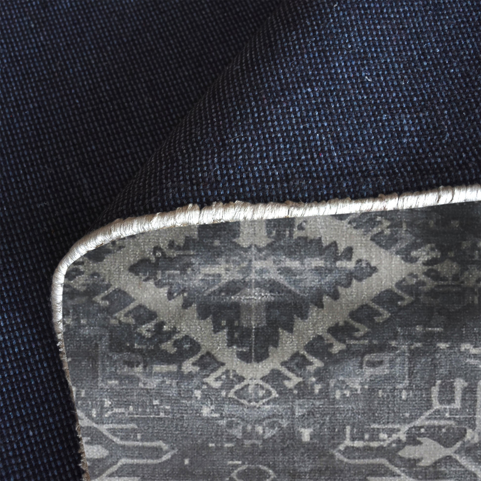 Area Rug, Bedroom Rug, Living Room Rug, Living Area Rug, Indian Rug, Office Carpet, Office Rug, Shop Rug Online, Viscose, Printed, Grey, Hand woven, All Loop, Screen Printed