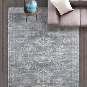 Area Rug, Bedroom Rug, Living Room Rug, Living Area Rug, Indian Rug, Office Carpet, Office Rug, Shop Rug Online, Viscose, Printed, Grey, Hand woven, All Loop, Screen Printed