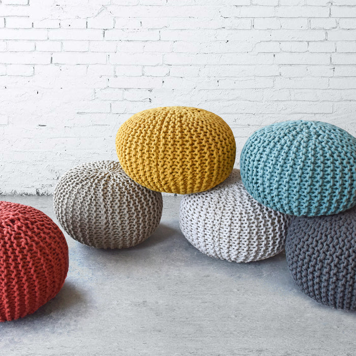 MORO ROUND POUF - COTTON