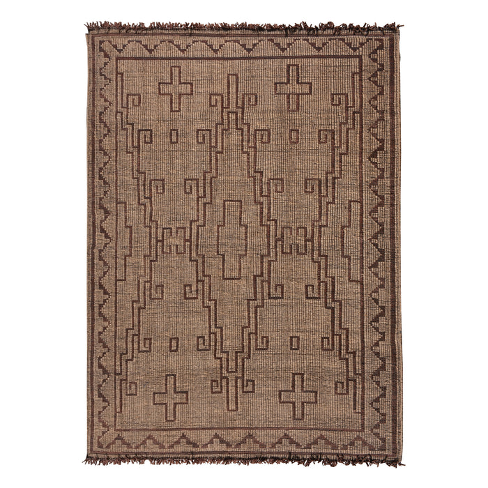 MUDAN RUG -  HEMP/ LEATHER