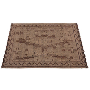 Area Rug, Bedroom Rug, Living Room Rug, Living Area Rug, Indian Rug, Office Carpet, Office Rug, Shop Rug Online, Hemp, Leather, Natural, Brown, Punja, Flat Weave, Traditional