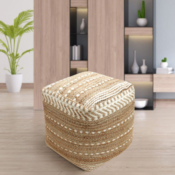 NADUR POUF - JUTE/ WOOL
