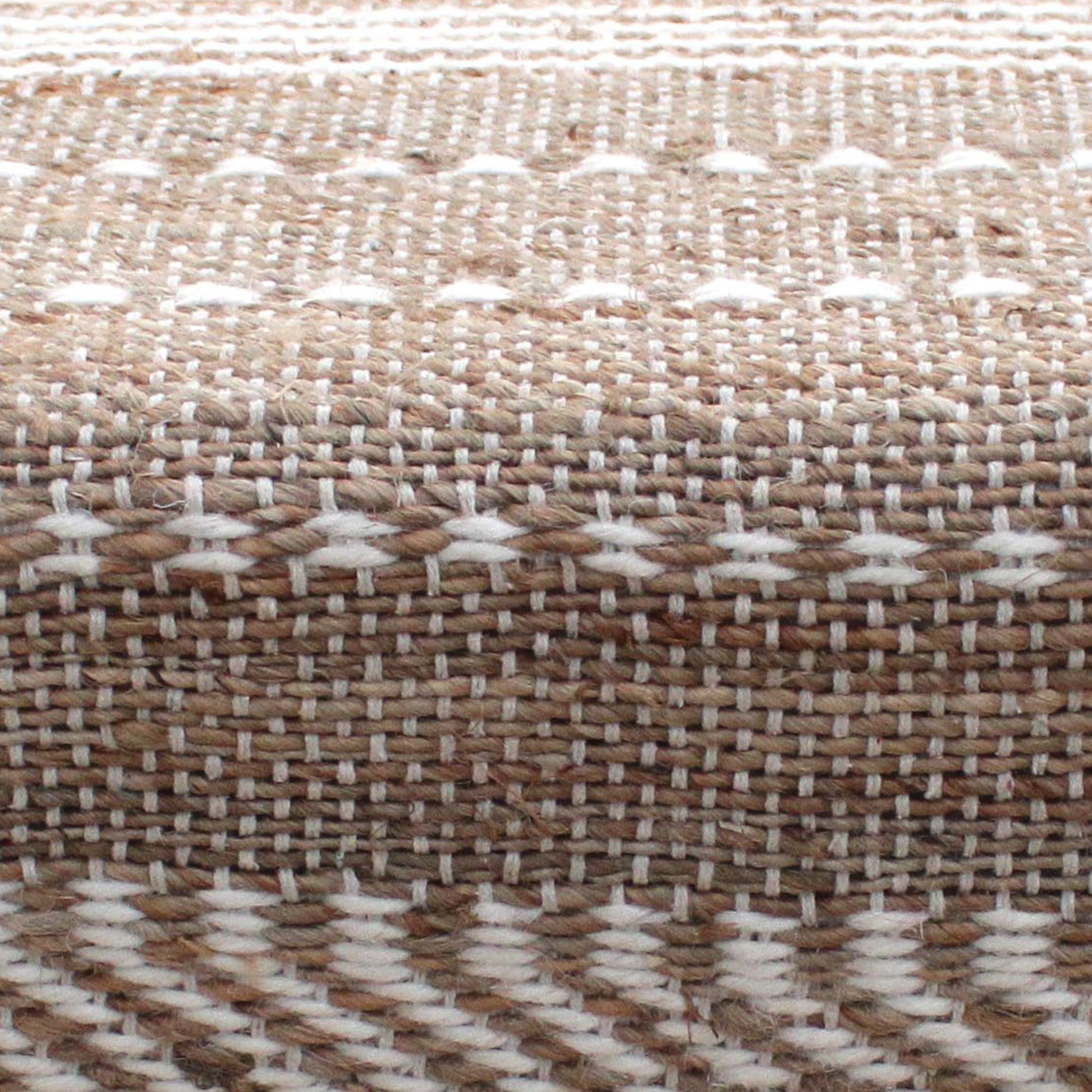 Niobe Bench, Jute, Wool, Natural, Natural White, Pitloom, Flat Weave