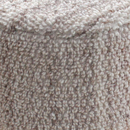 Nizam Stool, Wool, Beige, Hand woven, All Loop 