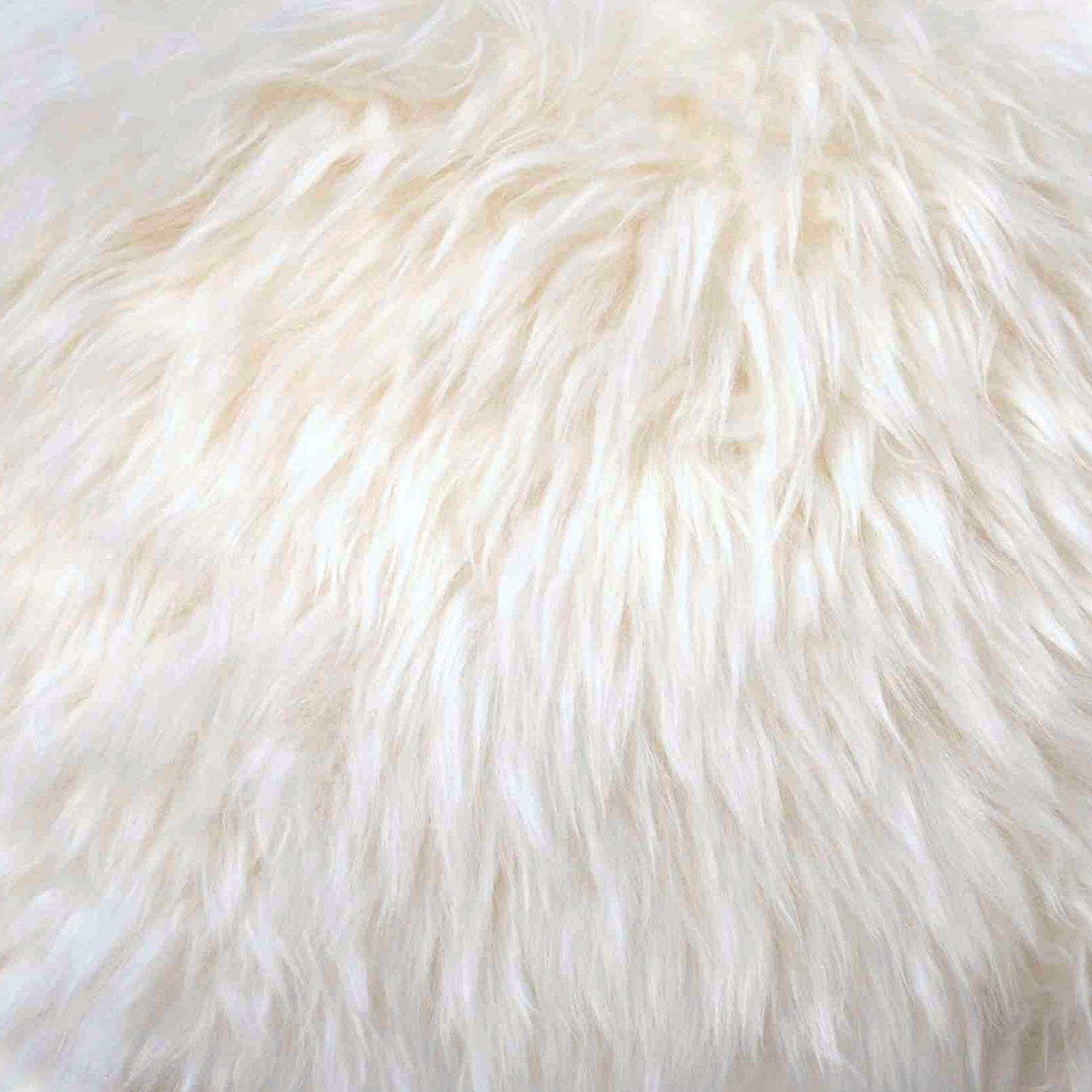 Nordic Stool, Sheep Hide, Natural White, Hm Stitching, Flat Weave 