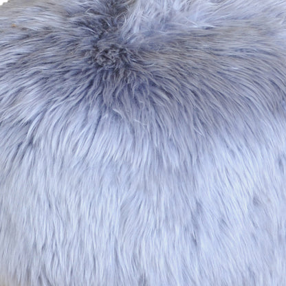 Nordic Stool, Sheep Hide, Grey, Hm Stitching, Flat Weave 