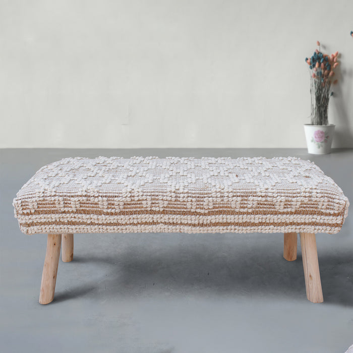 NORDLI BENCH - JUTE/ WOOL